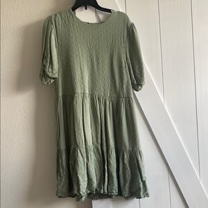 Green Puff Sleeve Mini Dress Altard State Altar’d State Size Small S